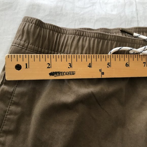 Reyn Spooner Khaki Pants Men Size Large Brown Tie Waist Mid Rise Straight Leg - Picture 10 of 16